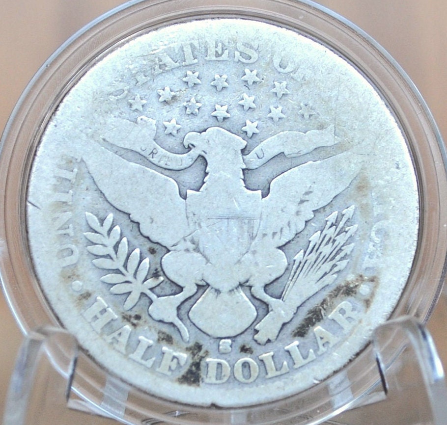 1903-S Barber Silver Half Dollar - G (Good) Grade/Condition - San Francisco Mint, 1903S Half Dollar 1903 S Barber 50 Cent Coin 1903 US