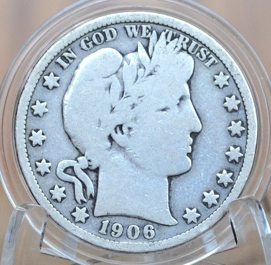1906-O Barber Silver Half Dollar - VG (Very Good) Grade/Condition -New Orleans Mint- 1906O Silver Half Dollar 1906O Half Dollar 1906 Barber