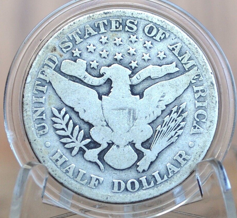 1900 Barber Half Dollar - G/VG (Good-Very Good) - Philadelphia Mint - 1900 Barber Silver Half Dollar