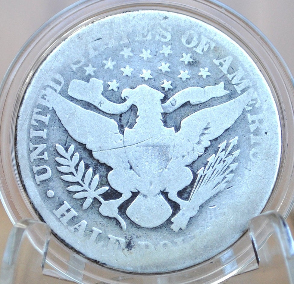 1896 Barber Half Dollar - G (Good) - Philadelphia Mint - 1896 Barber Silver Half Dollar, Semi-Key Date / Low Mintage Date!