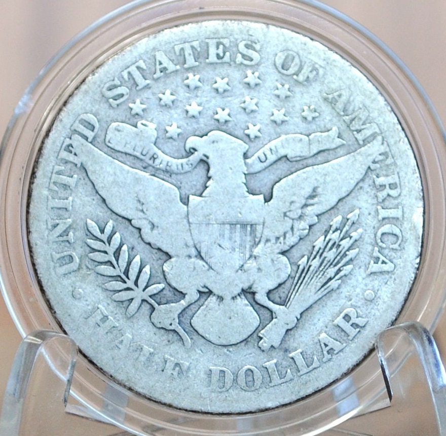 1910-S Barber Silver Half Dollar - VG (Very Good) Condition - San Francisco Mint - 1910S Half Dollar 1910 S Barber 50 Cent Coin 1910 US