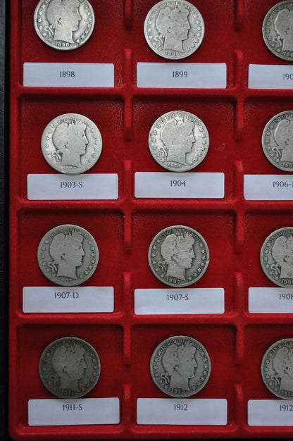 Barber Silver Half Dollar Collection - 22 Half Dollars, Lots of Dates and Mints - Lot of Half Dollars, Great way to start a collection!