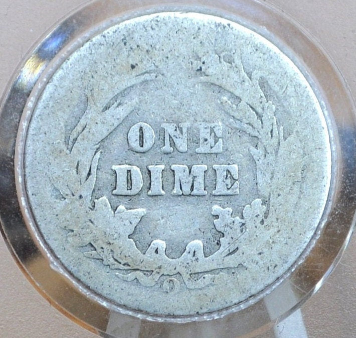 1902-O Barber Silver Dime - G (Good), Better Date! New Orleans Mint 1902 Dime