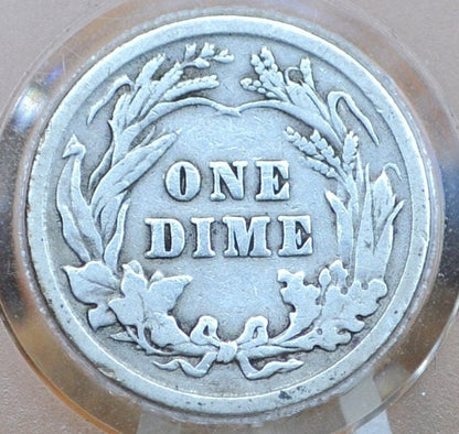 1902 Barber Silver Dime - VG+ (Very Good) Grade/Condition - 1902 Dime Philadelphia Mint