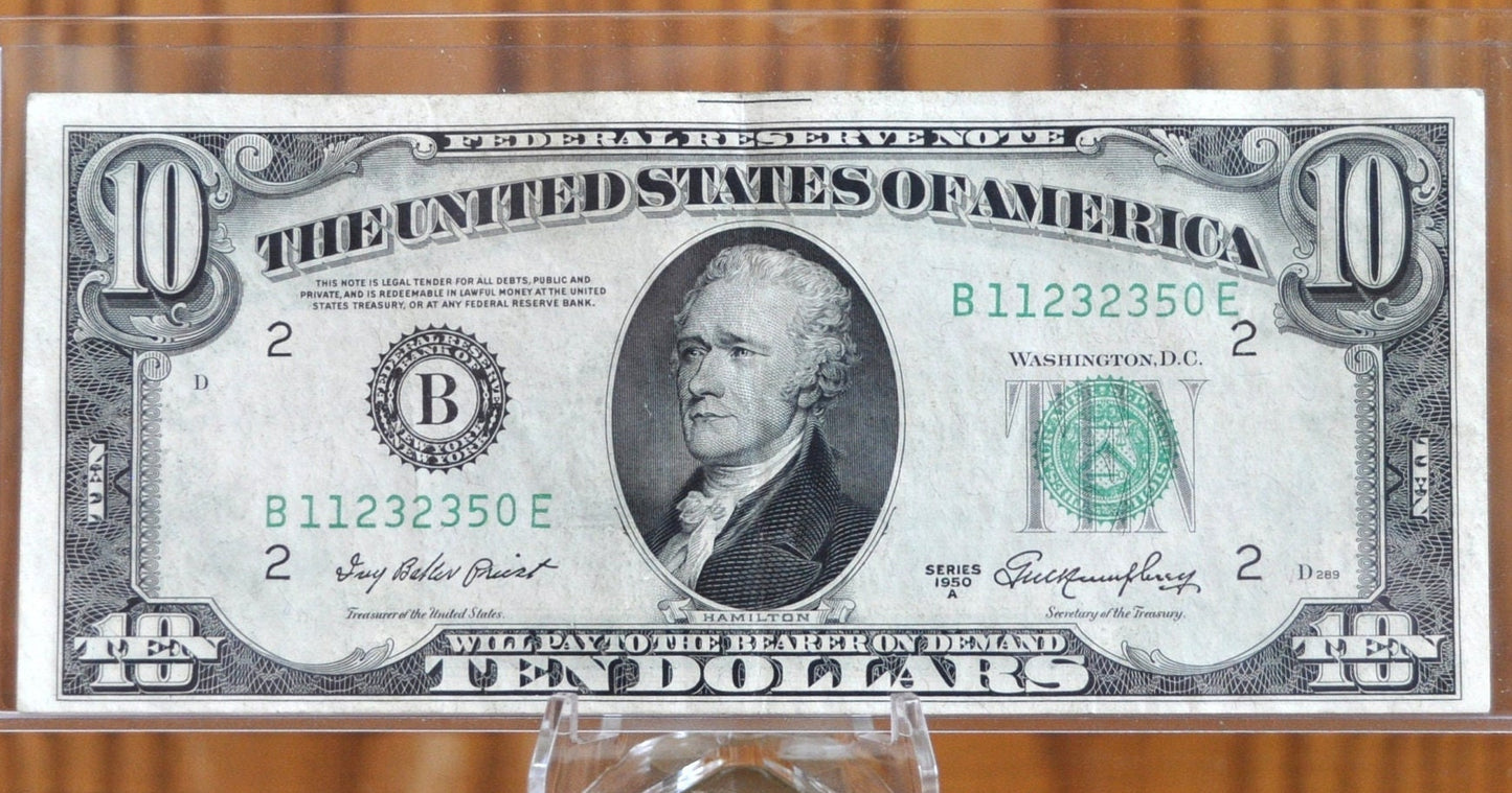 1950 10 Dollar Bill - VF/XF - 1950 Ten Dollar Federal Reserve Note - Fr#2010-Fr#2015B
