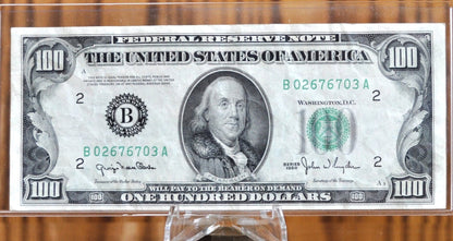 1950 100 Dollar Bill - AU (About Uncirculated) Grade - New York - 1950 One Hundred Dollar Federal Note B NY, Fr#2157-B / Fr2157B