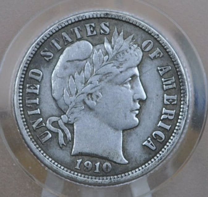 1910 Barber Silver Dime - Choose by Grade / Condition - 1910 P Barber Dime 1910 Silver Dime 1910, High Grade