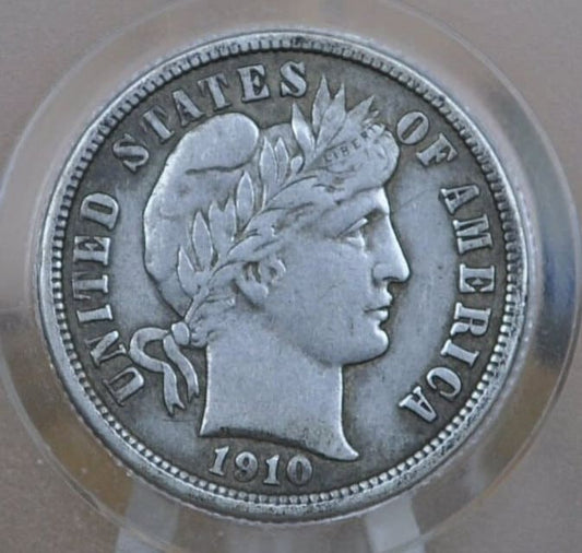 1910 Barber Silver Dime - Choose by Grade / Condition - 1910 P Barber Dime 1910 Silver Dime 1910, High Grade