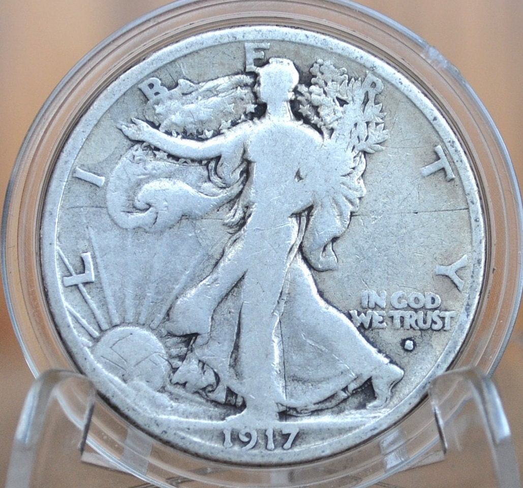 1917-S Obverse & Reverse S Walking Liberty Silver Half Dollar - Choose By Type And Grade -San Francisco Mint- Obverse S 1917 S Wlh