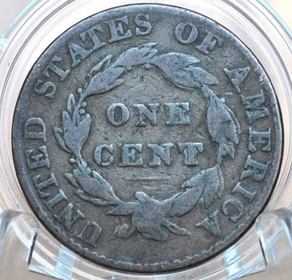 1827 Matron Head Large Cent - VG (Very Good), Better Date! - 1827 Liberty Head Cent - 1827 US Large Cent - Matron Head 1816 to 1835