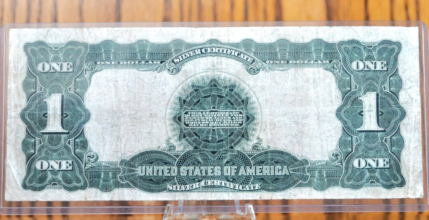 1899 1 Dollar Silver Cert. Black Eagle Fr#228 - F (Fine) Grade/Condition - 1899 Large Note 1 Dollar Bill 1899 Silver Cert Fr228 Vernon Treat
