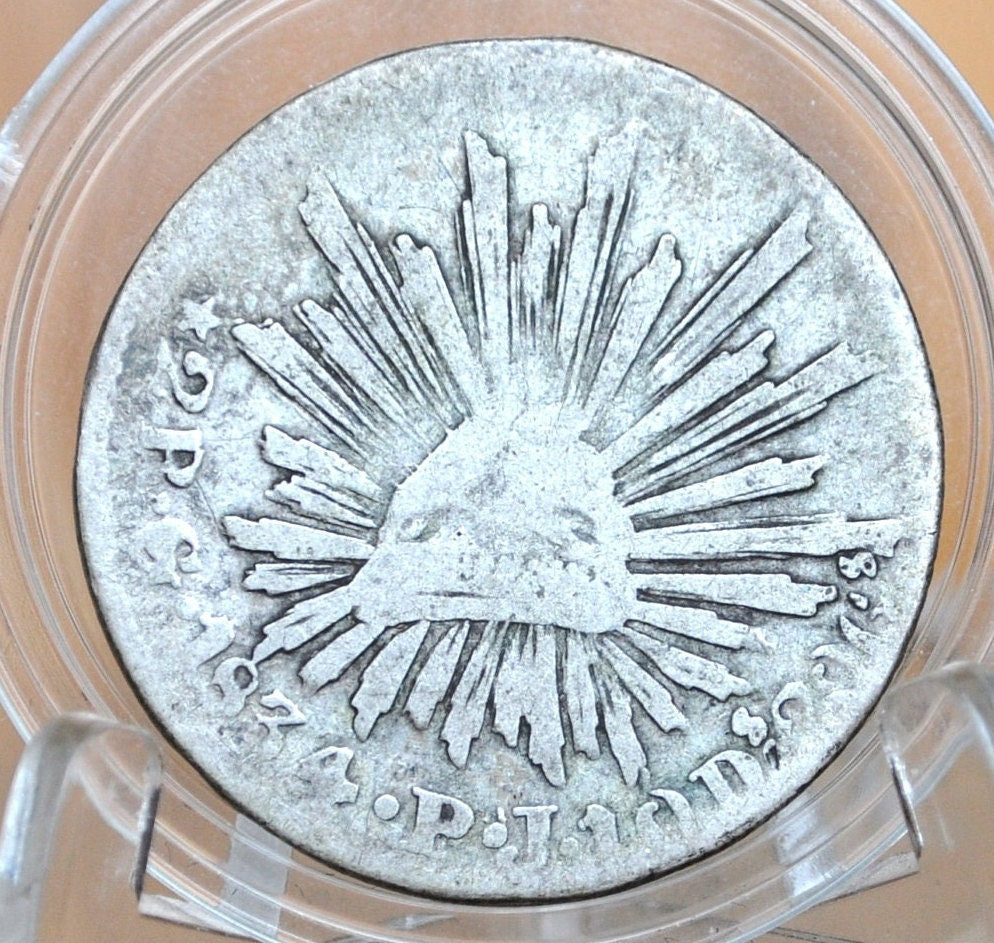 1834 Silver 2 Reales Mo Ph Mexico - Great Condition - Mexican Two Reales 1834 Silver Mexican Coin, 90% Silver