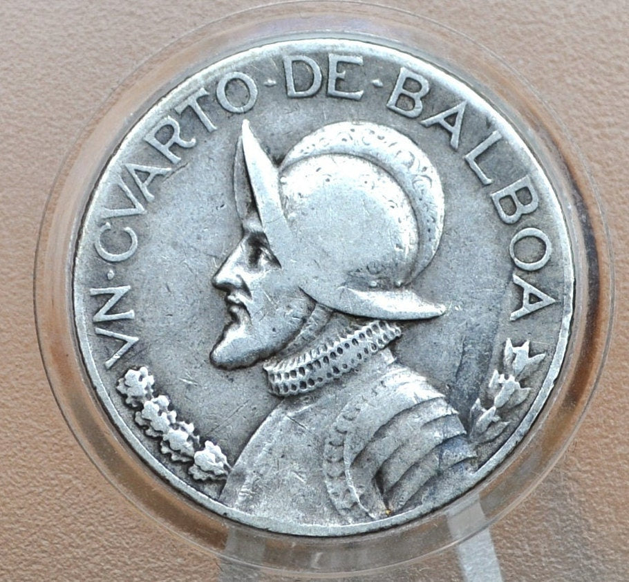 Rarer 1931 Panama 1/4 Balboa - Great Condition, VF+ - Silver Quarter Balboa Coin 1931 Panama, Only 48,000 Made! High Grade Key Date