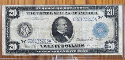 1914 20 Dollar Federal Reserve Note Large Size Fr#975 - VF (Very Fine), Nice Note - Philadelphia 1914 Twenty Dollar Bill 1914 Fr975 / Fr.975