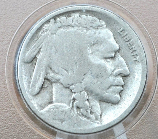 1917-D Buffalo Nickel - Acid Date / Acid Obverse - VG Details - Semi-Key Date - 1917 D Indian Head Nickel 1917 D