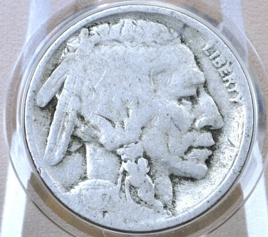 1917-D Buffalo Nickel - Acid Date / Acid Obverse - VG Details - Semi-Key Date - 1917 D Indian Head Nickel 1917 D