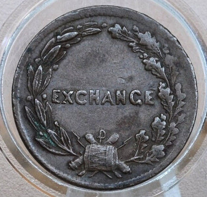 1863 Civil War Token - Washington, Exchange - Higher Grade, Store Card Reverse - Patriotic CWT
