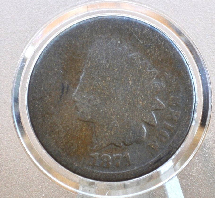 1871 Indian Head Penny - Hard to find Date - Choose by Grade / Condition - Key Date Indian Head - 1871 Indian Head Cent 1871
