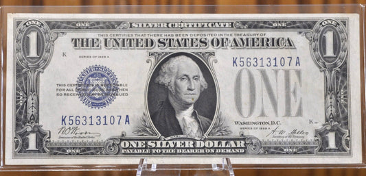 1928 1 Dollar Silver Certificate - Choose by Grade - 1928 One Dollar Silver Certificate Paper Note - Funny Back Note