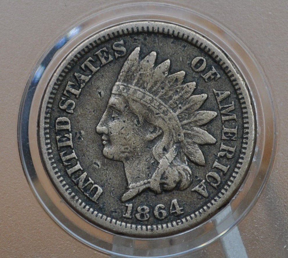 1864 Cupronickel Indian Head Penny - Choose by Grade - Good Early Date - Civil War Era - 1864 Copper Nickel Variety 1864