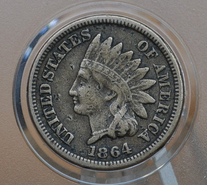 1864 Cupronickel Indian Head Penny - Choose by Grade - Good Early Date - Civil War Era - 1864 Copper Nickel Variety 1864