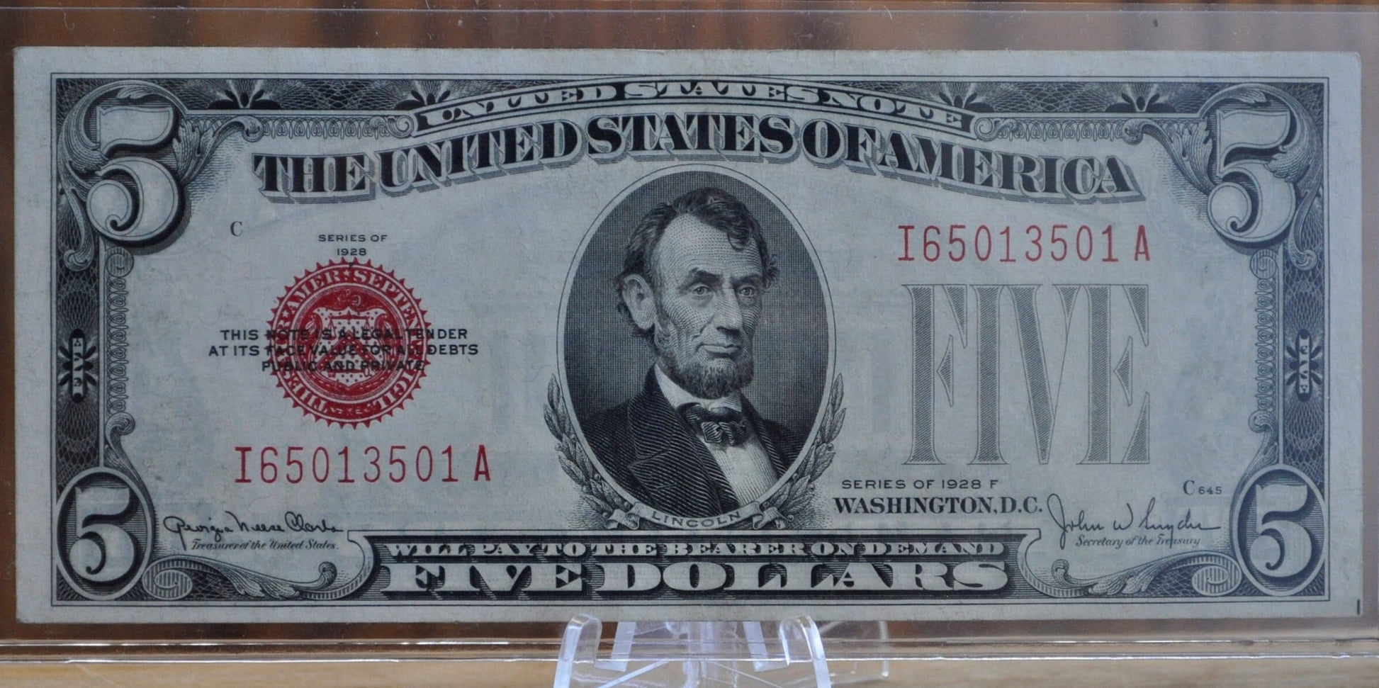 1928 5 Dollar Us Note Red Seal - Choose By Grade / Condition - 1928 Five Dollar Bill Red Seal 1928 Legal Tender Note Fr#1525-Fr1531