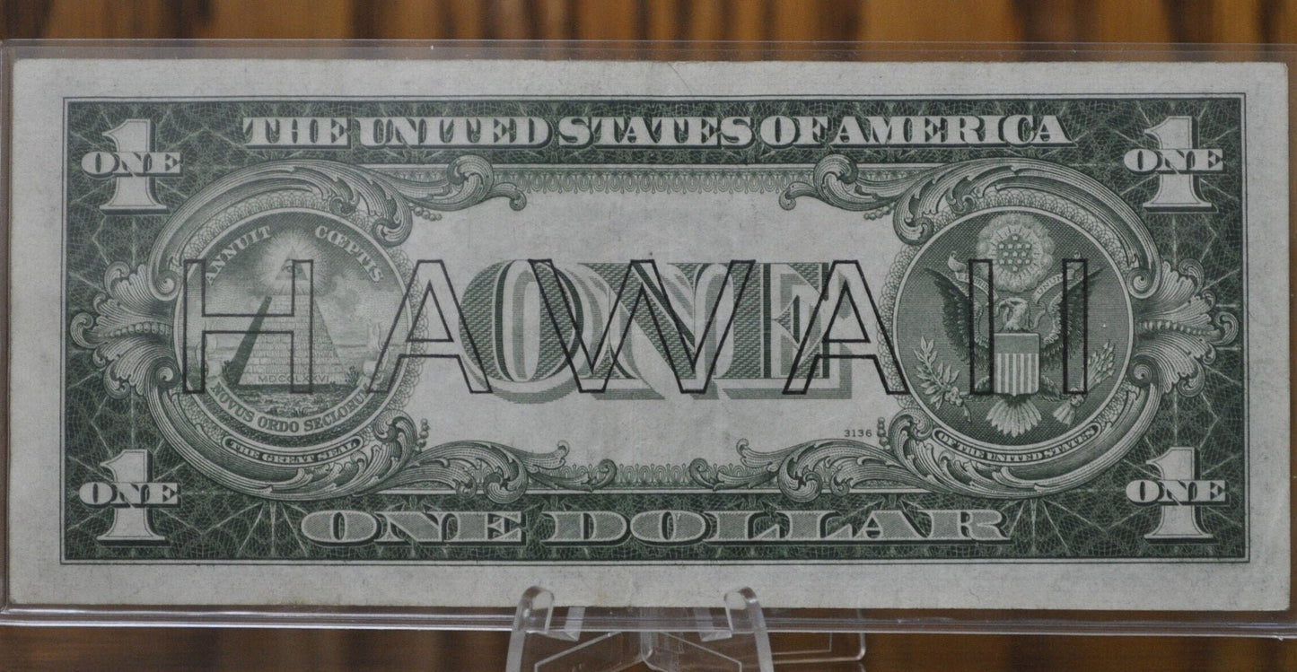 1935-A Hawaii Silver Certificate - XF (Choice XF) Grade / Condition - 1935 A Hawaii Series Silver Cert Brown Seal 1942 Hawaii Overprint Note