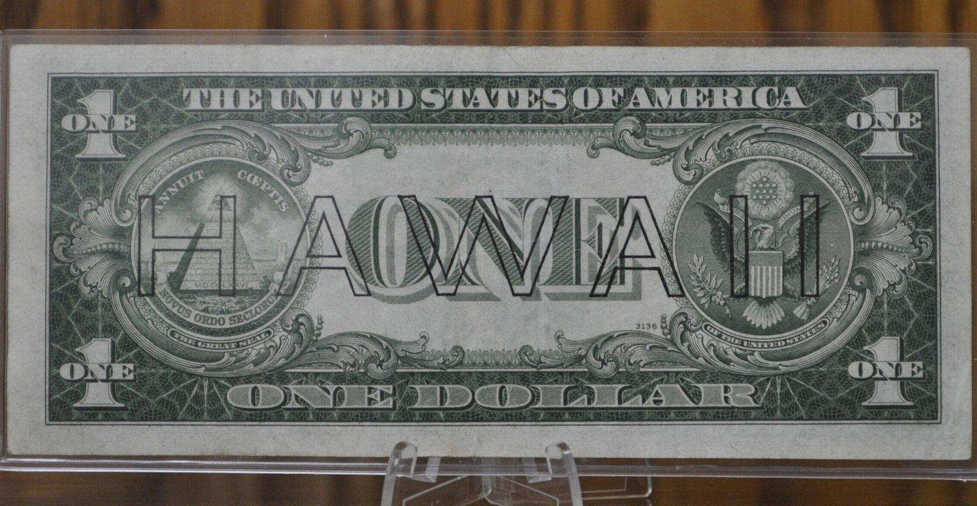 1935-A Hawaii Silver Certificate - XF (Choice XF) Grade / Condition - 1935 A Hawaii Series Silver Cert Brown Seal 1942 Hawaii Overprint Note