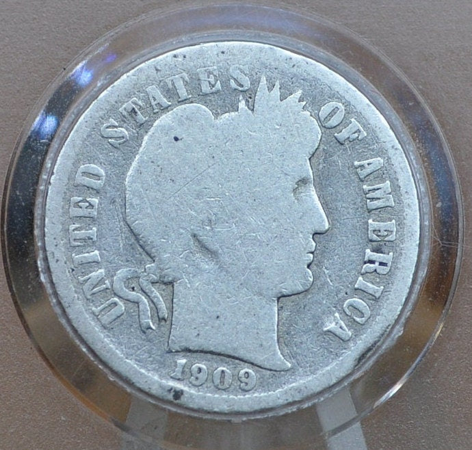 1909 Barber Silver Dime - Choose by Grade / Condition - 1909 P Silver Dime 1909P