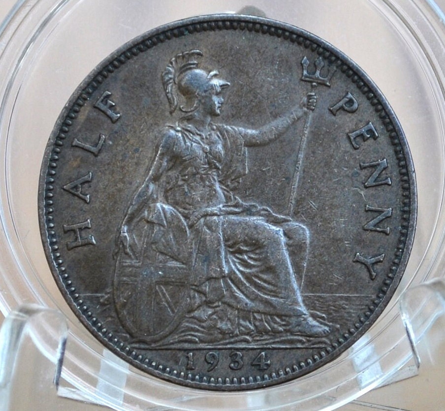 UK Half Pennies - Choose By Date - Great Britain Half Penny 1910's 20's 30s 40's 50's 60's halfpenny, ha'penny UK Coins - All F to AU Grades