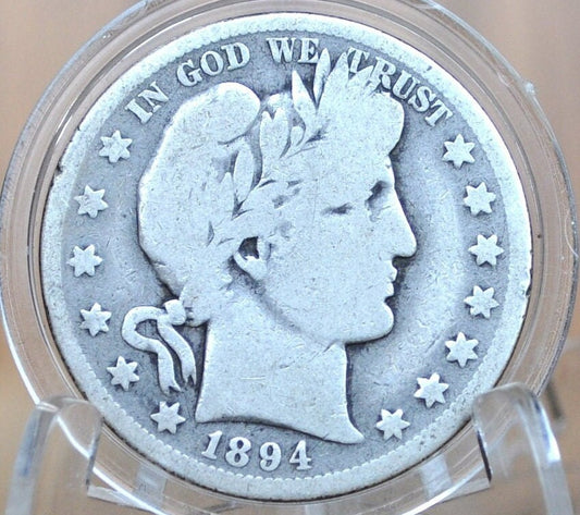 1894-O Barber Half Dollar - G (Good) Grade / Condition - 1894O Barber Silver Half Dollar 1894 New Orleans Mint - Better Date!