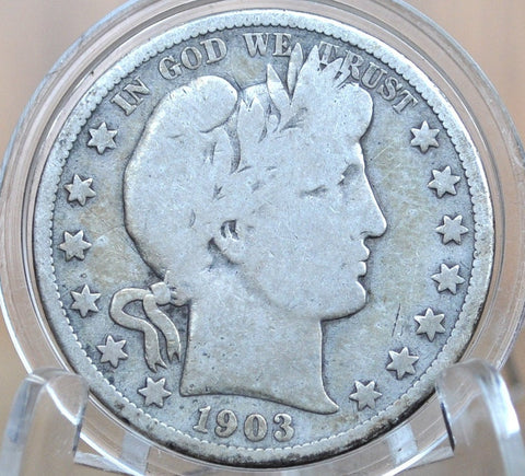 1903-O Barber Half Dollar - VG (Very Good) Grade / Condition - 1903O Barber Silver Half Dollar 1903 New Orleans Mint - Better Date!