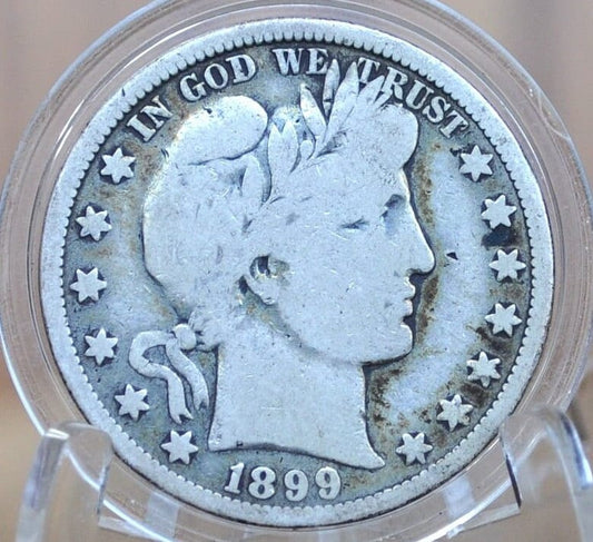 1899-O Barber Half Dollar - VG (Very Good) Grade / Condition - 1899O Barber Silver Half Dollar 1899 New Orleans Mint - Better Date!