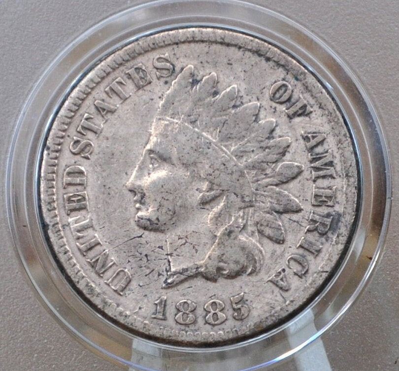 1885 Indian Head Penny - Choose by Grade/Condition - Rarest of the 1880's - Indian Head Cent 1885 Cent