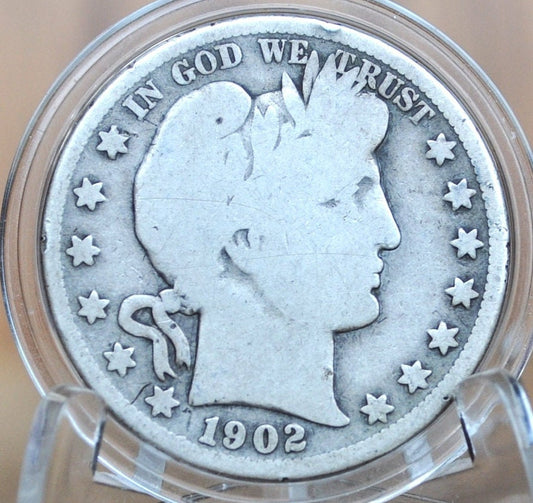 1902-O Barber Half Dollar - G (Good) Grade / Condition - 1902O Barber Silver Half Dollar 1902 New Orleans Mint - Better Date!