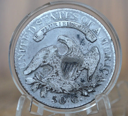 1824 Capped Bust Half Dollar, 4 over 4 Variety - VF (Very Fine) - 1824 Half Dollar US Half Dollar 1824 Bust Half - Early American Coin