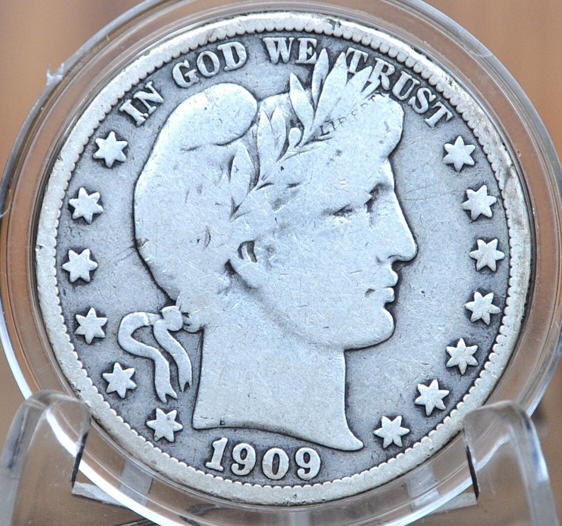 1909 Barber Silver Half Dollars, P,O,S Mints - Choose by Mint & Grade / Condition - 1909O Half Dollar 1909 S Barber 50 Cent Coin 1909