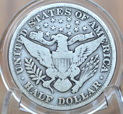 1912 Barber Silver Half Dollar - VG (Very Good) Condition - Philadelphia Mint - 1912 Half Dollar 1912 Barber 50 Cent Coin 1912 US