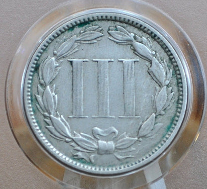 1872 Three Cent Nickel US Coin - Civil War Era - Great Condition - Choose by Grade / Condition Us 3 Cent Coins 1872