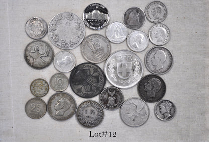 Lot of World Silver Coins - Multiple Lots Available, Check it out! - Cool / Unique Silver Coin Lot - Old Silver Coins - Large Coin Lot!