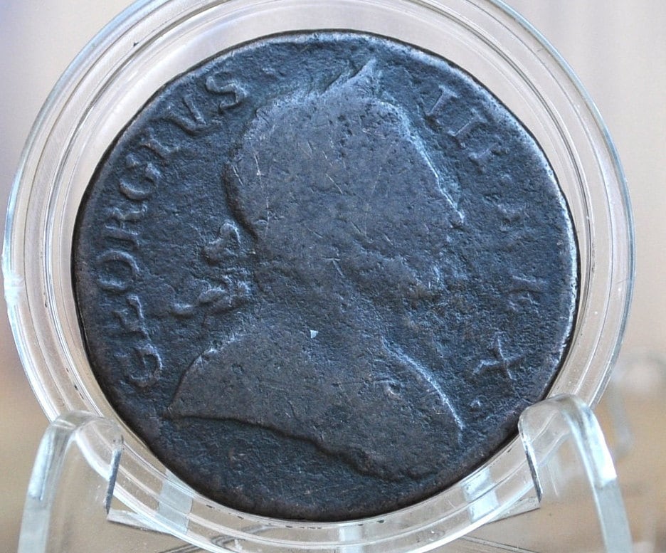 1772 UK Halfpenny - Great Details - 1772 Great Britain 1/2 Penny - Copper Half Penny 1772