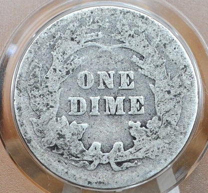 1892 Barber Silver Dime - AG/G Grade / Condition, Earliest Date / First Year - 1892 Dime Philadelphia Mint