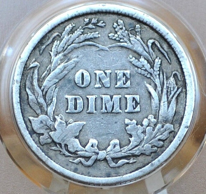 1899 Barber Silver Dime - VF (Very Fine) Grade / Condition - Philadelphia Mint - 1899 Barber Dime - Silver Dimes