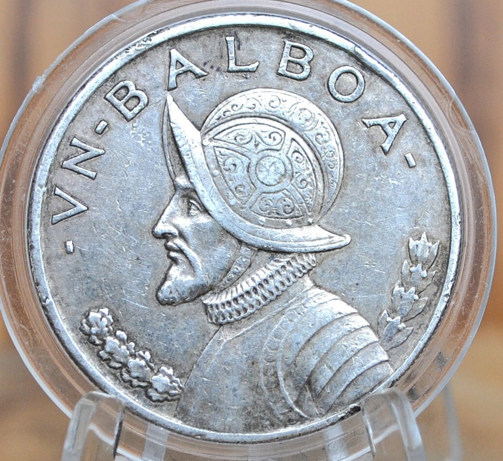 1934 Panama 1 Balboa - Great Condition, XF, Silver, Only 225,000 Made! High Grade Scarce Coin, Balboa 1934 Panama