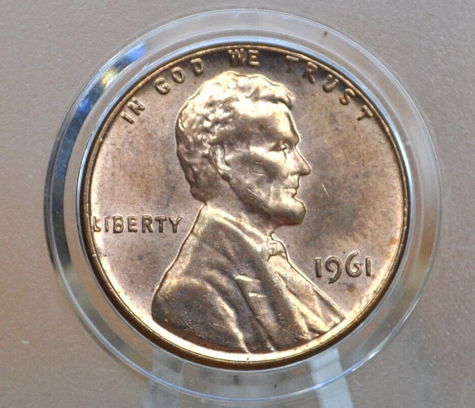 1961 P & D Lincoln Memorial Pennies - Choose by Grade - Philadelphia, Denver Mints - Collectible Coin - 1961 P 1961 D Memorial Cent