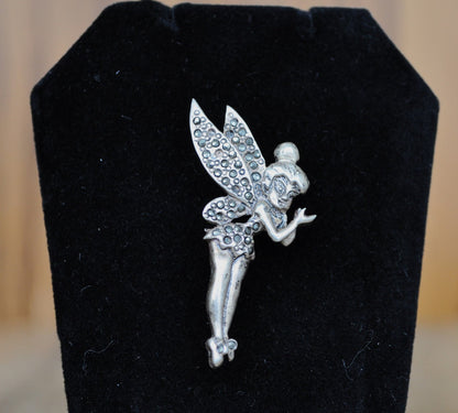 Vintage Disney Tinkerbell Pin! Sterling Silver, Stamped "Disney" & "Sterling" - Collectible Vintage Disney Pin / Broach, Tinkerbell Jewelry