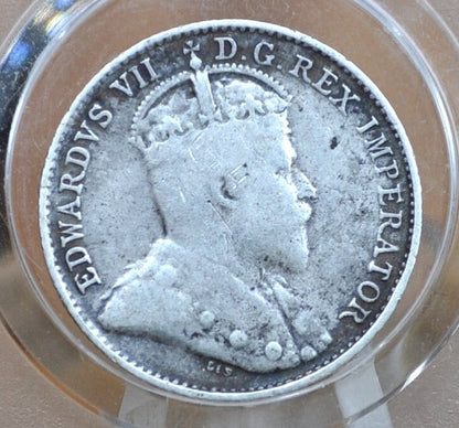 1907 Canadian Silver 5 Cent Coin - VF (Very Fine) Condition - King George - Canada 5 Cent Sterling Silver 1907 H Canada
