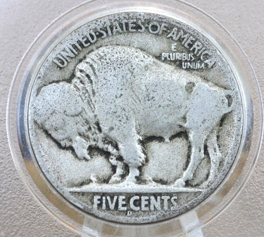 1917-D Buffalo Nickel - Acid Date / Acid Obverse - VG Details - Semi-Key Date - 1917 D Indian Head Nickel 1917 D