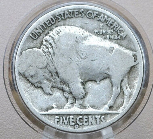 1917-D Buffalo Nickel - Acid Date / Acid Obverse - VG Details - Semi-Key Date - 1917 D Indian Head Nickel 1917 D