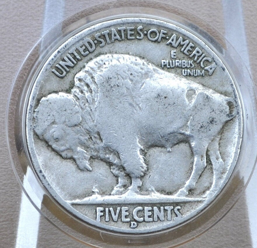 1919-D Buffalo Nickel - G (Good) Condition with prior corrosion - Denver Mint - 1919D Nickel 1919-D Indian Head Nickel 1919 D - Better Date